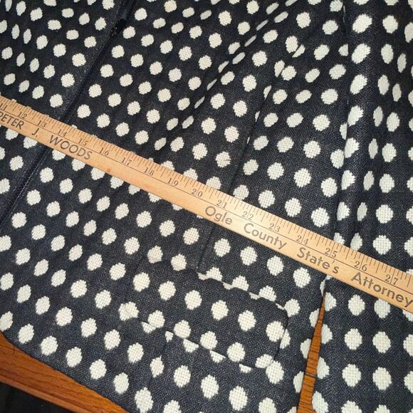 Jones New York Collection Woman Blazer 24W Black White Polka Dot Zip Jacket Line - Picture 12 of 16